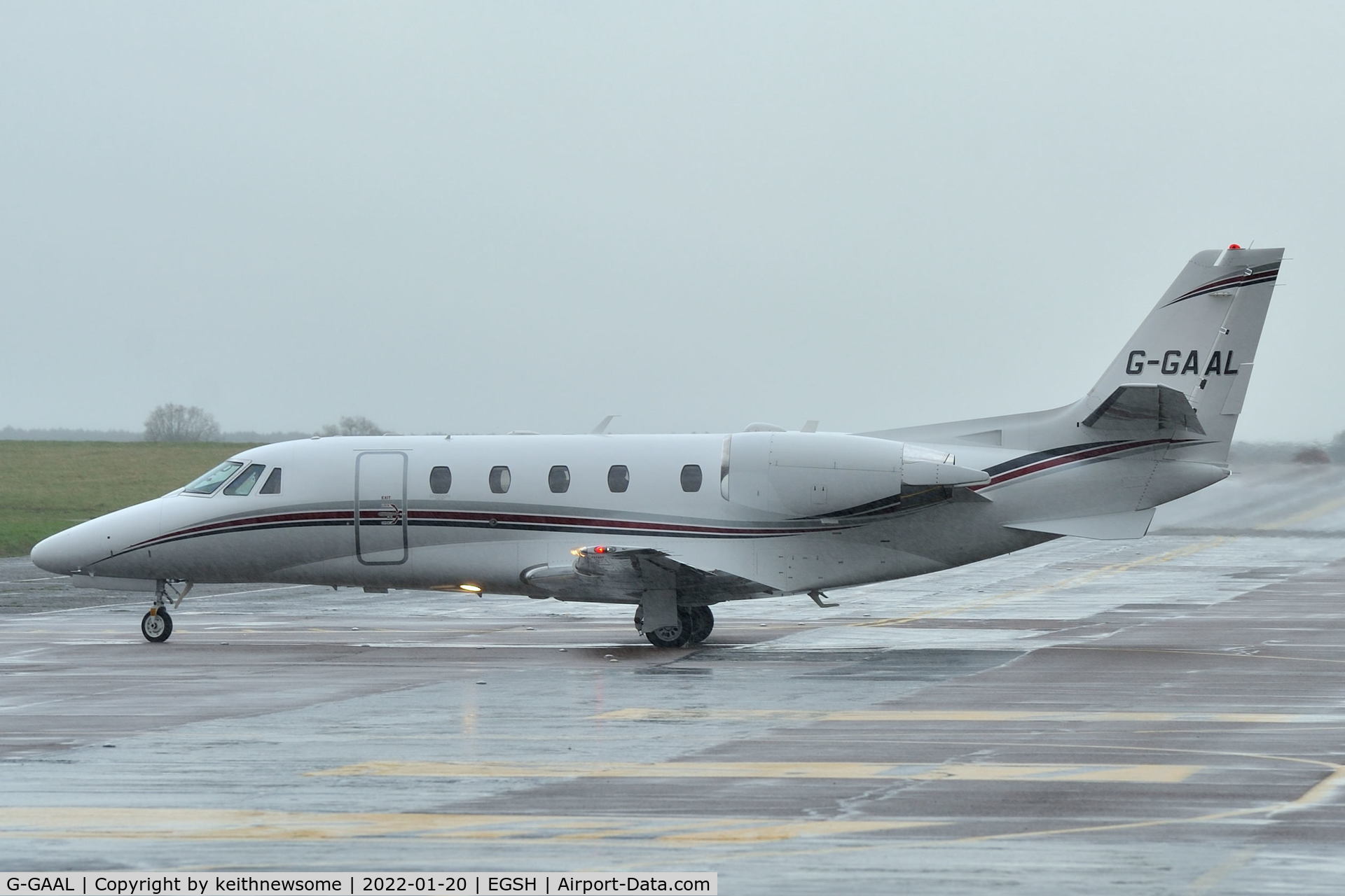 G-GAAL, 2012 Cessna 560XL Citation XLS+ C/N 560-6119, Arriving at Norwich from Northolt during a hail storm !