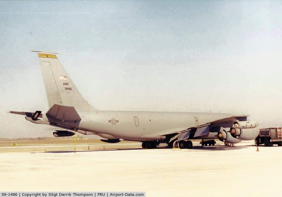59-1486, 1959 Boeing KC-135R Stratotanker C/N 17974, Spring of 2003 while sitting alert at Manas, Kyrgyzstan in support of Operation Enduring Freedom.