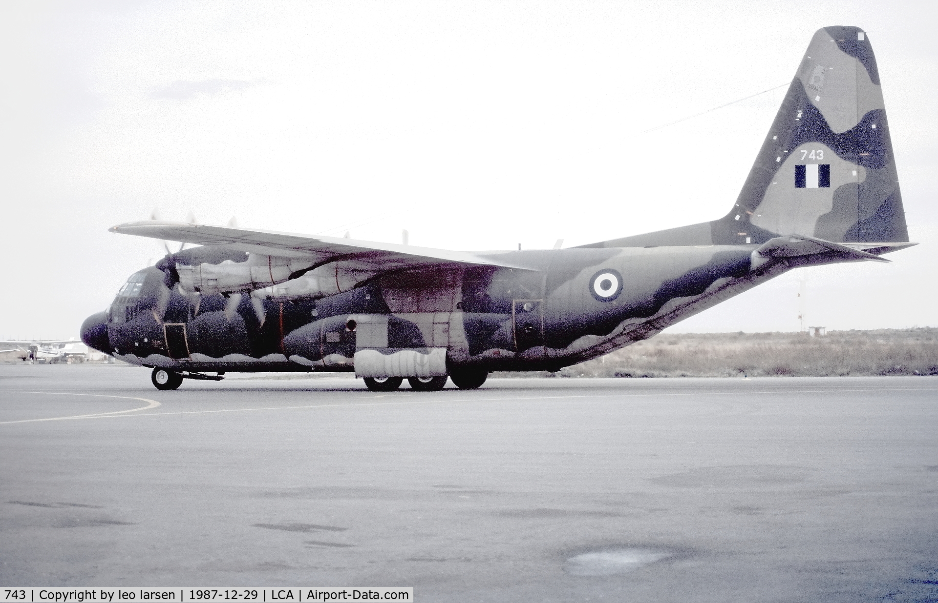 743, Lockheed C-130H Hercules C/N 382-4665, Larnaca 29.12.1987