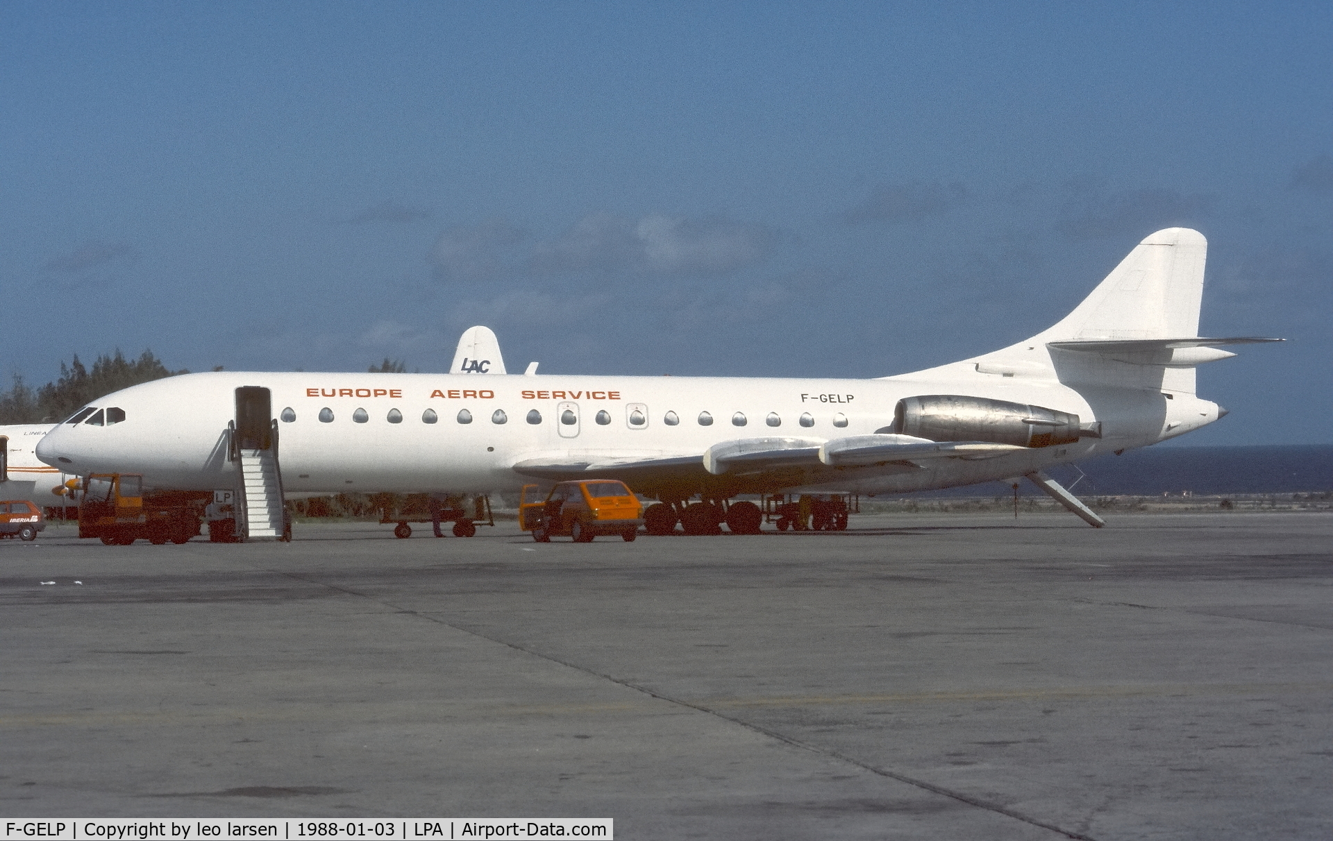 F-GELP, 1964 Sud Aviation SE-210 Caravelle 10B3 Super B C/N 187, Las Palmas 3.1.1988