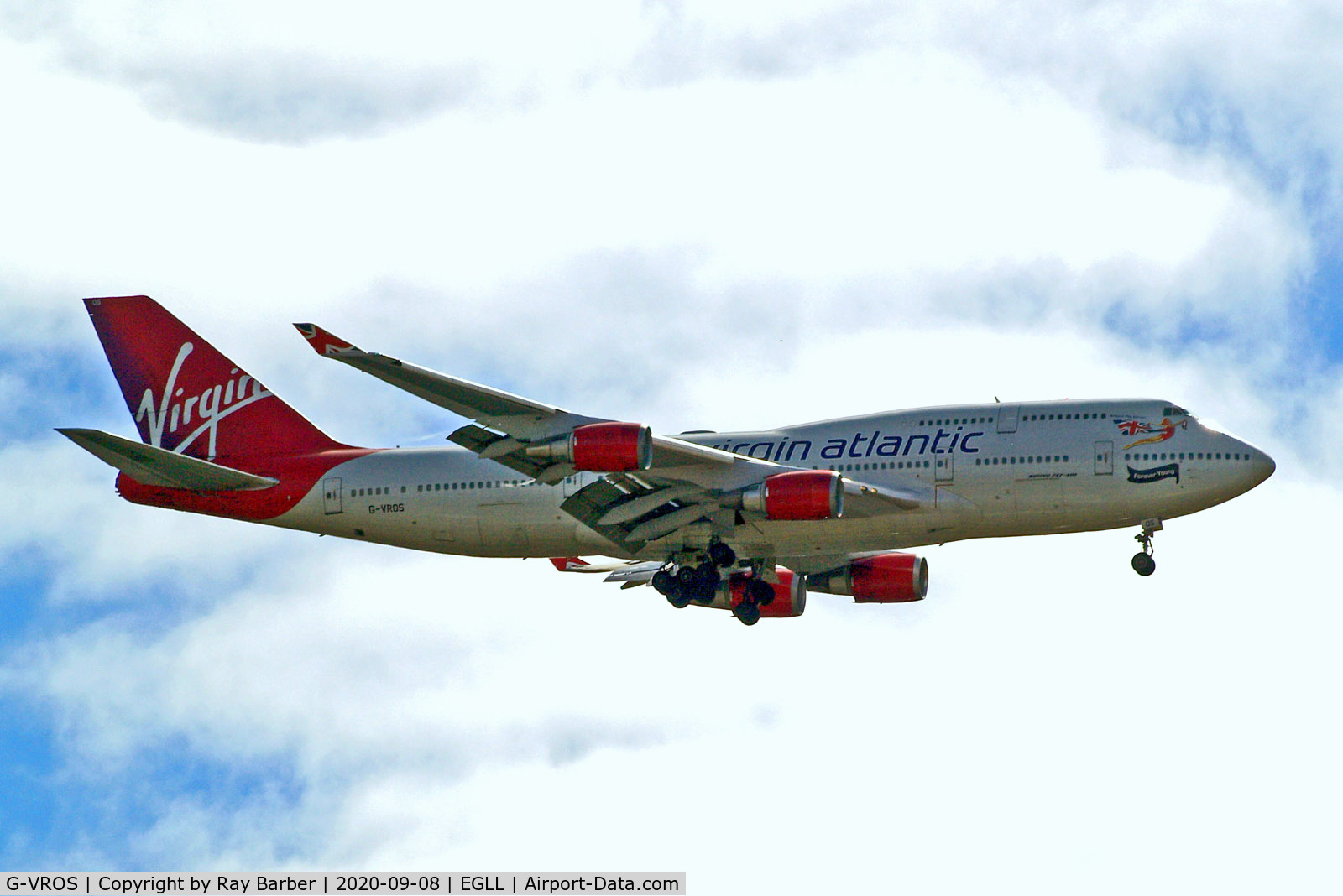G-VROS, 2001 Boeing 747-443 C/N 30885, G-VROS   Boeing 747-443 [30885] (Virgin Atlantic) Home~G 08/09/2020. 