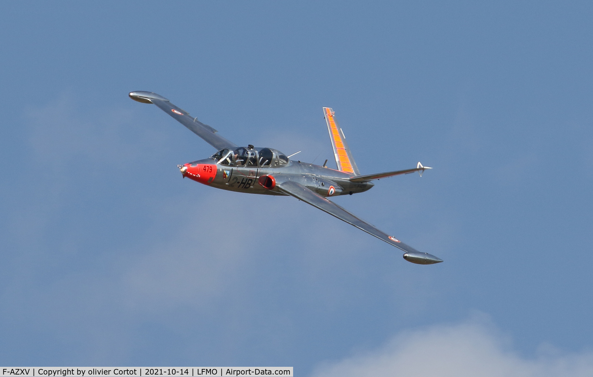 F-AZXV, Fouga CM-170 Magister C/N 479, Orange, oct 2021