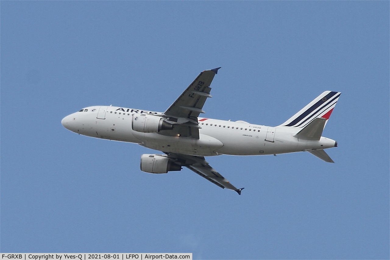 F-GRXB, 2001 Airbus A319-111 C/N 1645, Airbus A319-111, Climbing from rwy 24, Paris-Orly airport (LFPO-ORY)