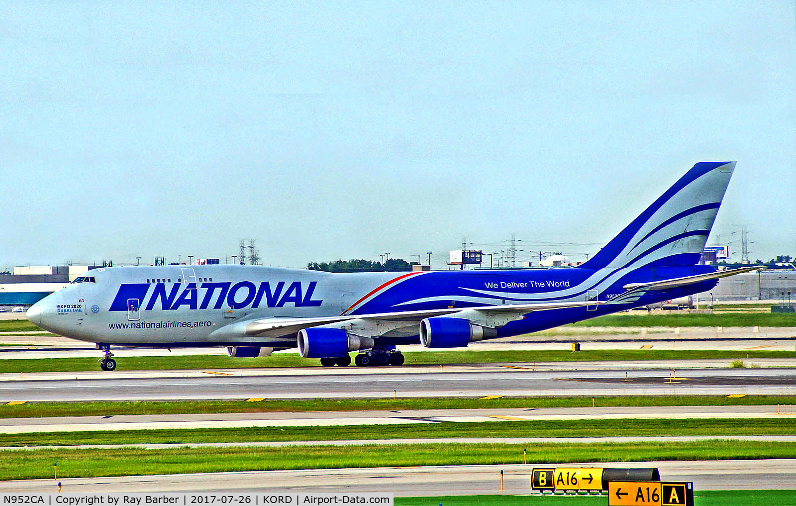 N952CA, 1991 Boeing 747-428M(BCF) C/N 25238, N952CA   Boeing 747-428(BCF) [25238] (National Airlines) Chicago-O'Hare Int~N 26/07/2017