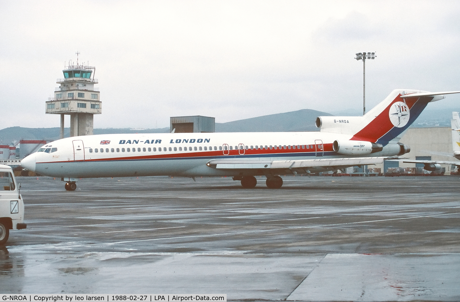 G-NROA, 1975 Boeing 727-217 C/N 21056, Las Palmas 27.2.1988