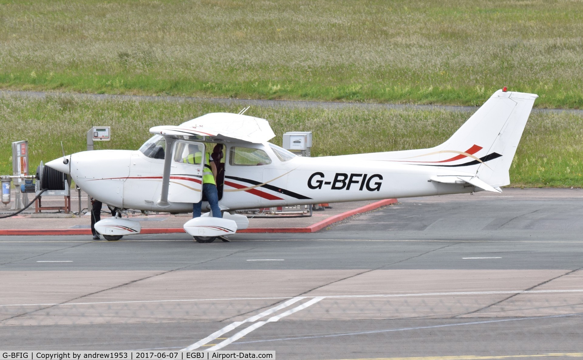G-BFIG, 1977 Reims FR172K Hawk XP C/N 0615, G-BFIG at Gloucestershire Airport.
