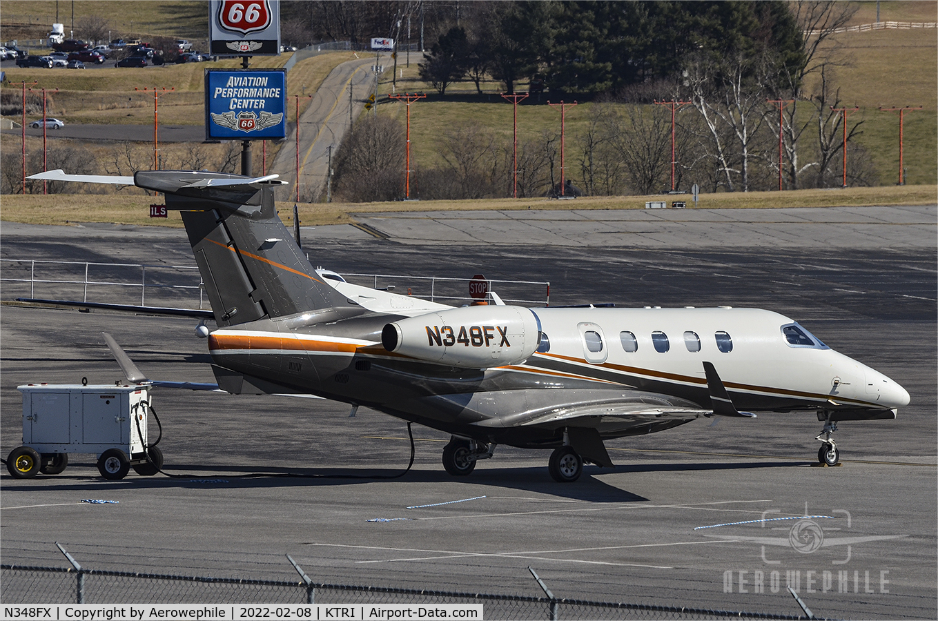 N348FX, 2012 Embraer EMB-505 Phenom 300 C/N 50500097, Parked on the ramp at Tri-Cities Airport (KTRI).