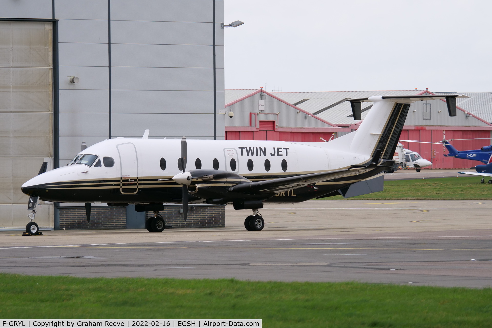 F-GRYL, 1997 Beech 1900D C/N UE-301, Parked at Norwich.