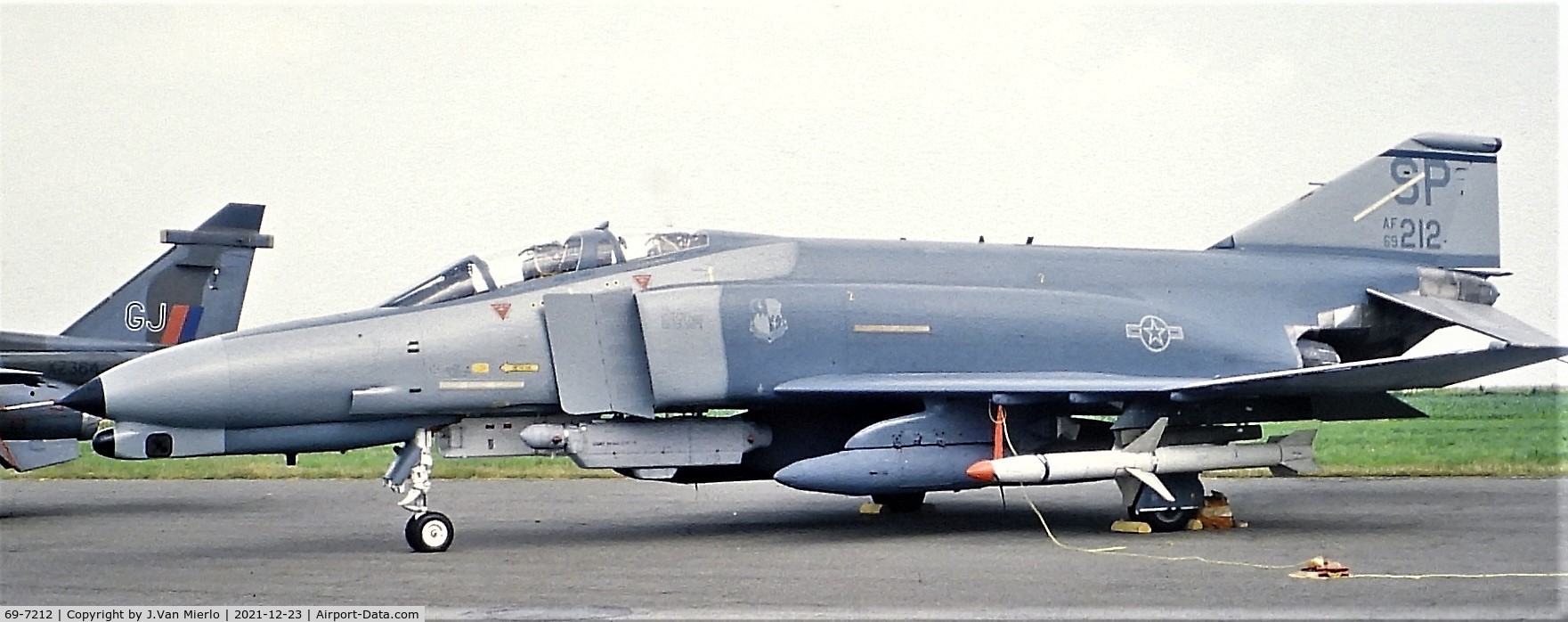 69-7212, 1969 McDonnell Douglas F-4G Phantom II C/N 3869, Slide scan Chièvres