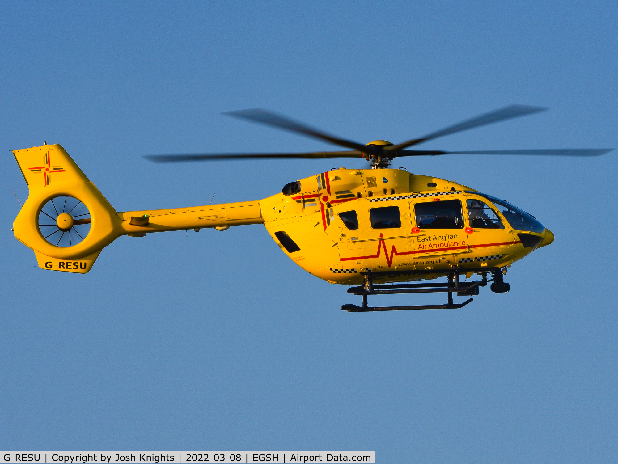 G-RESU, 2015 Airbus Helicopters EC-145T-2 (BK-117D-2) C/N 20052, Arriving Back To Base.