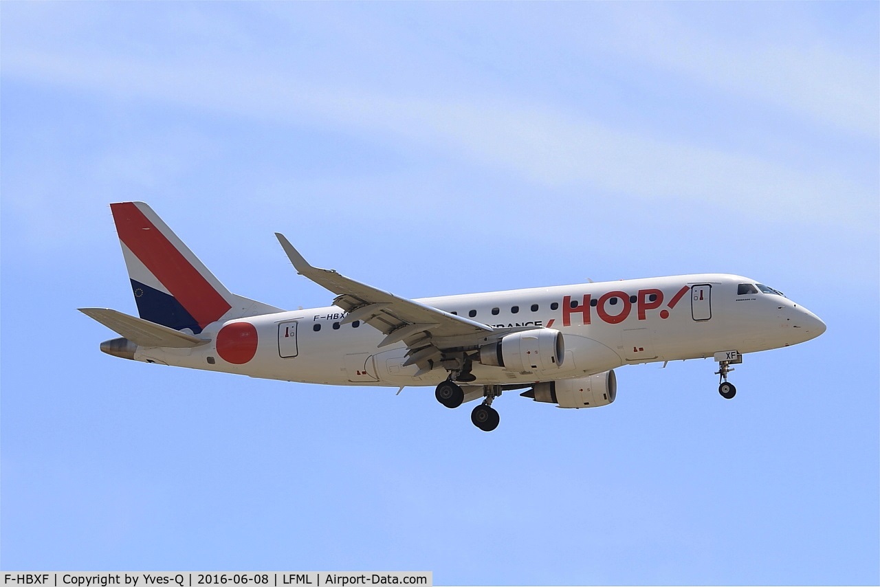 F-HBXF, 2009 Embraer 170ST (ERJ-170-100ST) C/N 17000292, Embraer ERJ-170ST, On final rwy 31R, Marseille-Provence Airport (LFML-MRS)