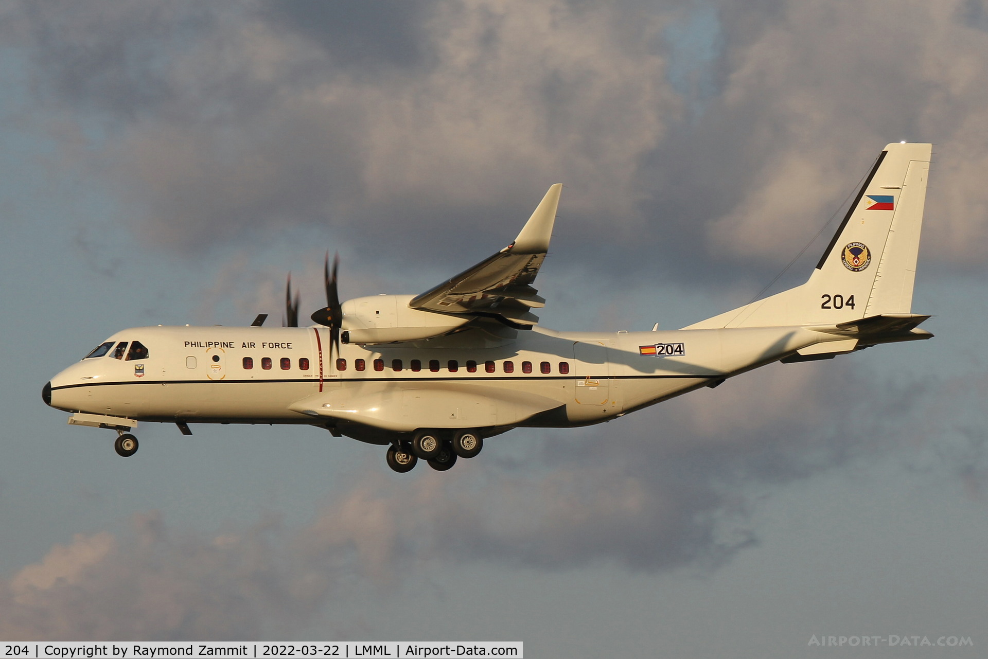 204, CASA C-295W C/N 204, CASA C-295W 204 Philippines Air Force seen landing in Malta during delivery flight