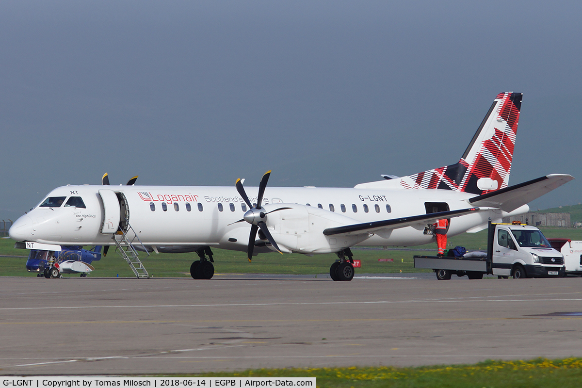 G-LGNT, 1996 Saab 2000 C/N 2000-039, UK's northernmost airport on the Shetland Islands