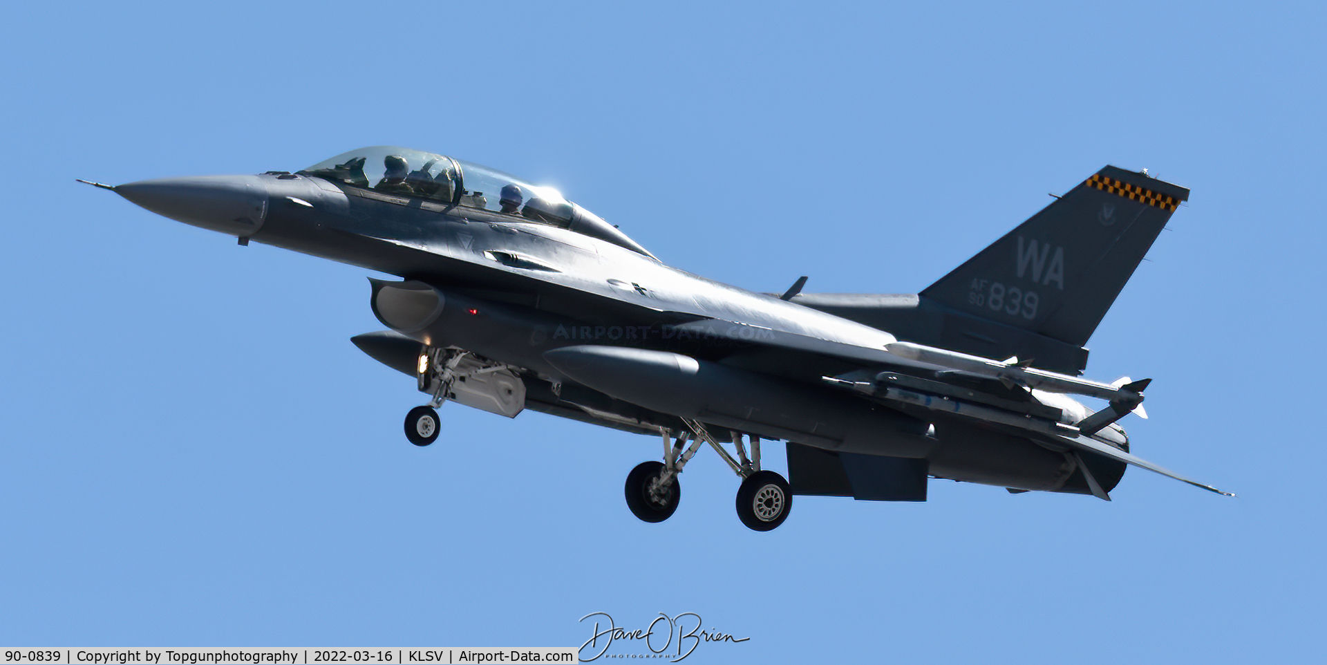 90-0839, General Dynamics F-16DM Fighting Falcon C/N CD-6, 16th WPS