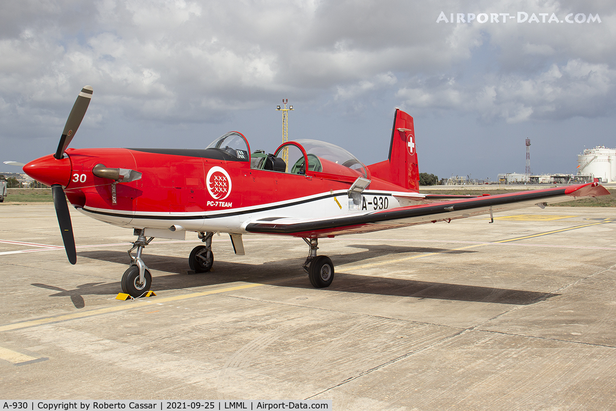A-930, 1983 Pilatus PC-7 Turbo Trainer C/N 338, Malta International Airshow 2021