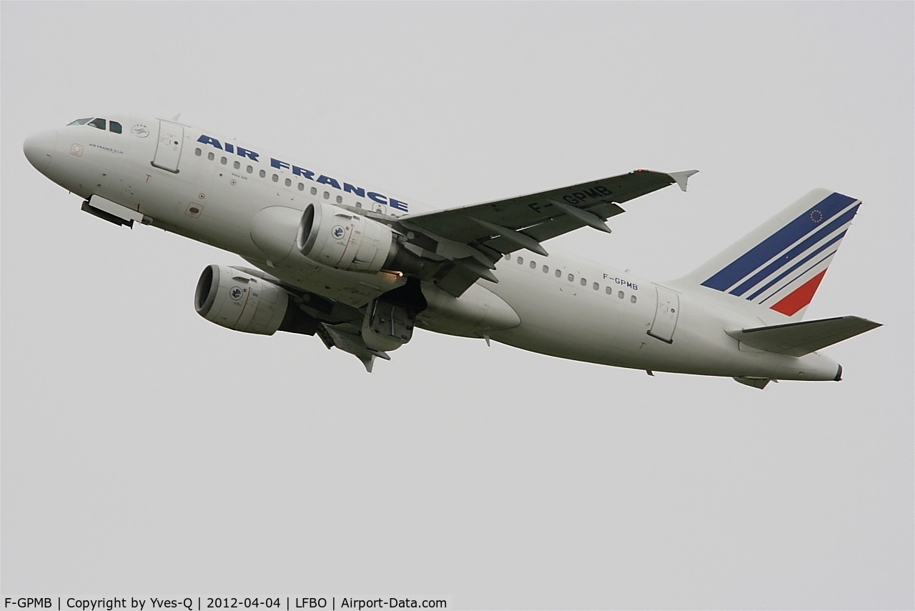 F-GPMB, 1996 Airbus A319-113 C/N 600, Airbus A319-113, Climbing from rwy 32L, Toulouse Blagnac Airport (LFBO-TLS)