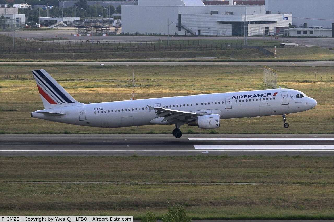 F-GMZE, 1995 Airbus A321-111 C/N 544, Airbus A321-111, Landing rwy 14R, Toulouse-Blagnac Airport (LFBO-TLS)