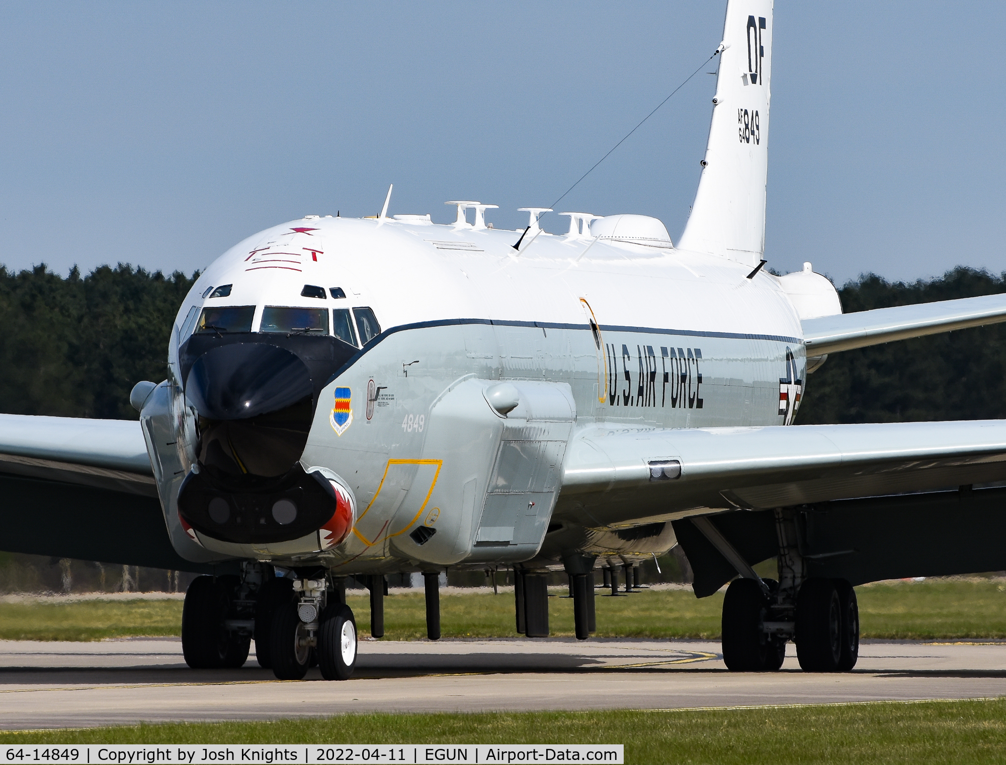 64-14849, 1964 Boeing RC-135U Combat Sent C/N 18789, Arriving Back At RAF Mildenhall After a Mission.