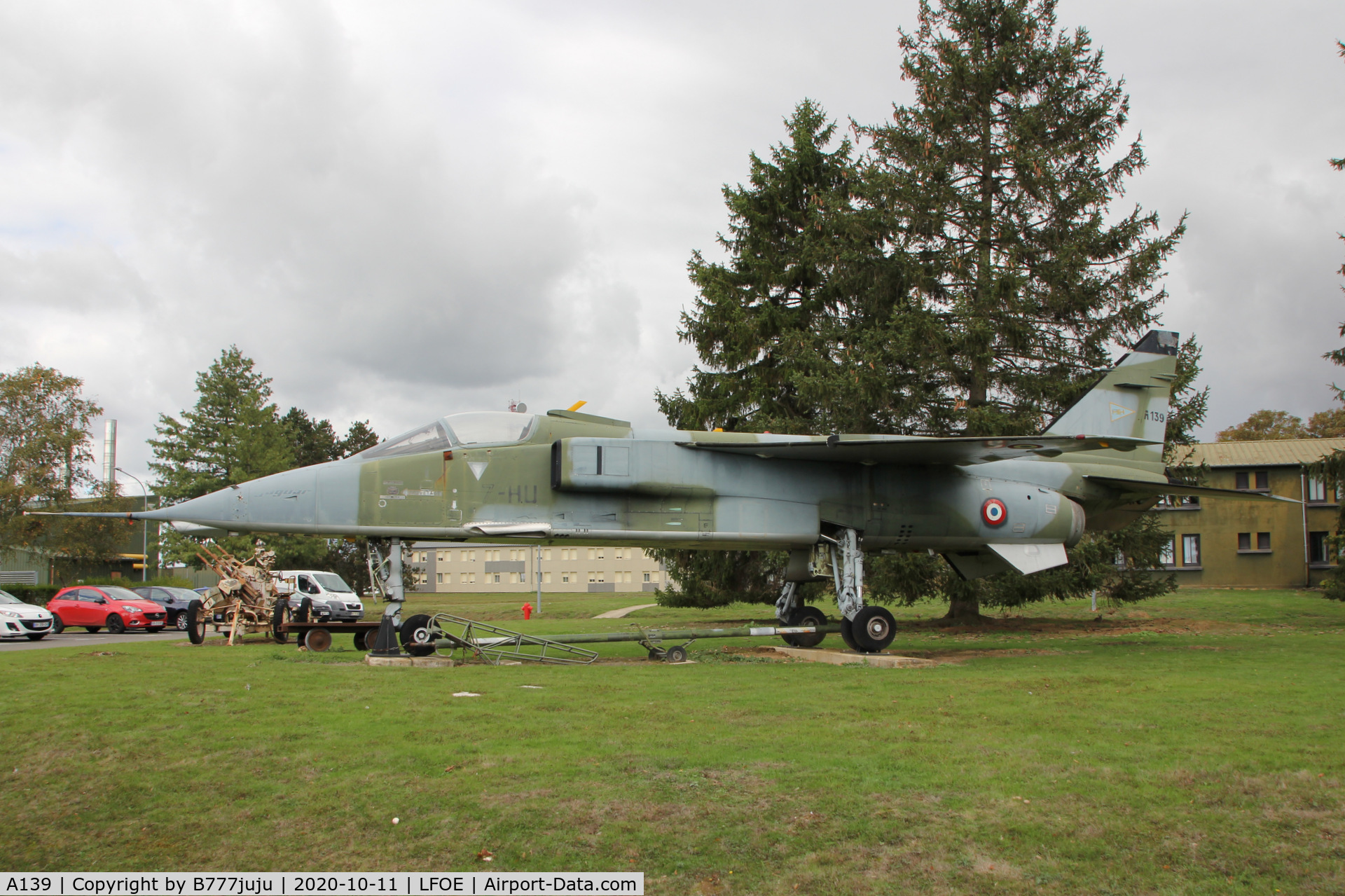 A139, Sepecat Jaguar A C/N A139, preserved at Evreux