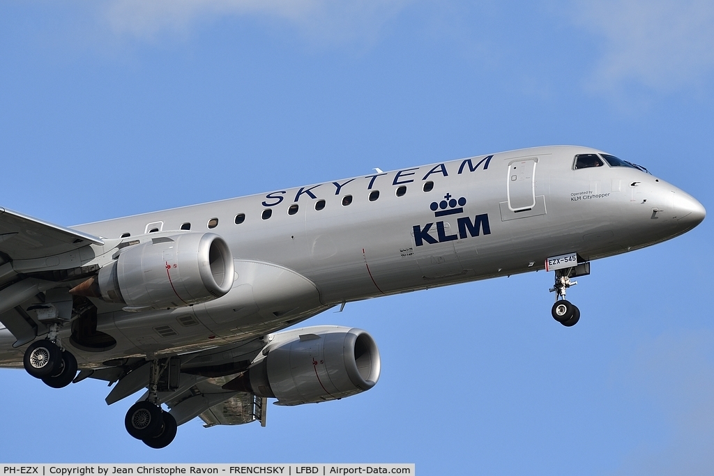 PH-EZX, 2012 Embraer 190LR (ERJ-190-100LR) C/N 19000545, KLM Skyteam c/s