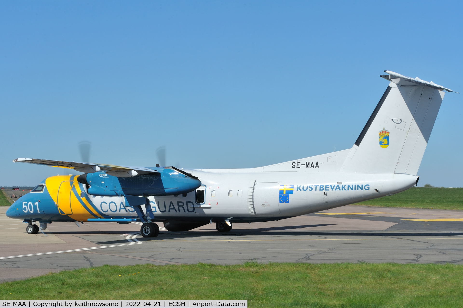 SE-MAA, 2006 De Havilland Canada DHC-8-311AQ Dash 8 C/N 622, Arriving at Norwich from Aberdeen.