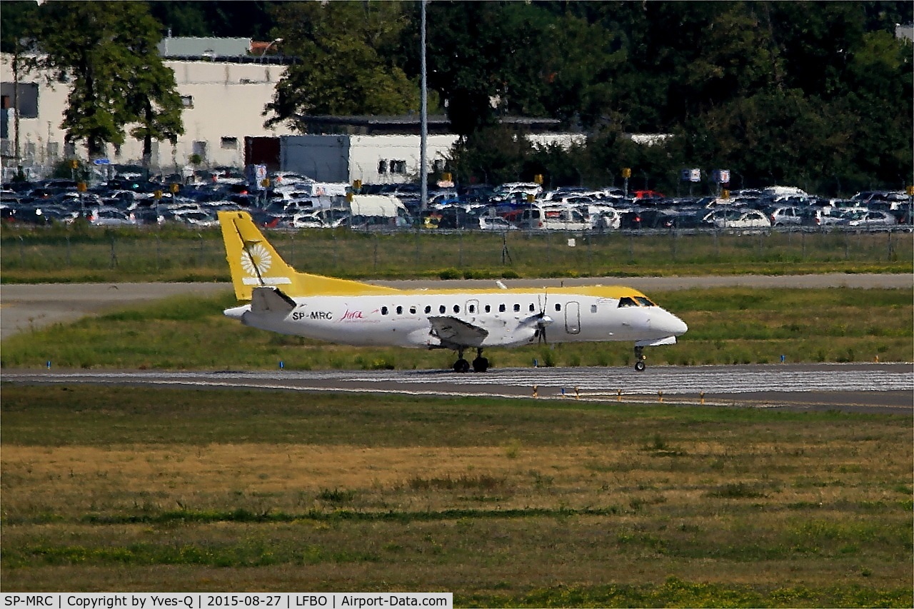 SP-MRC, 1989 Saab 340A C/N 340A-143, Saab 340A, Lining up rwy 14L, Toulouse-Blagnac airport (LFBO-TLS)