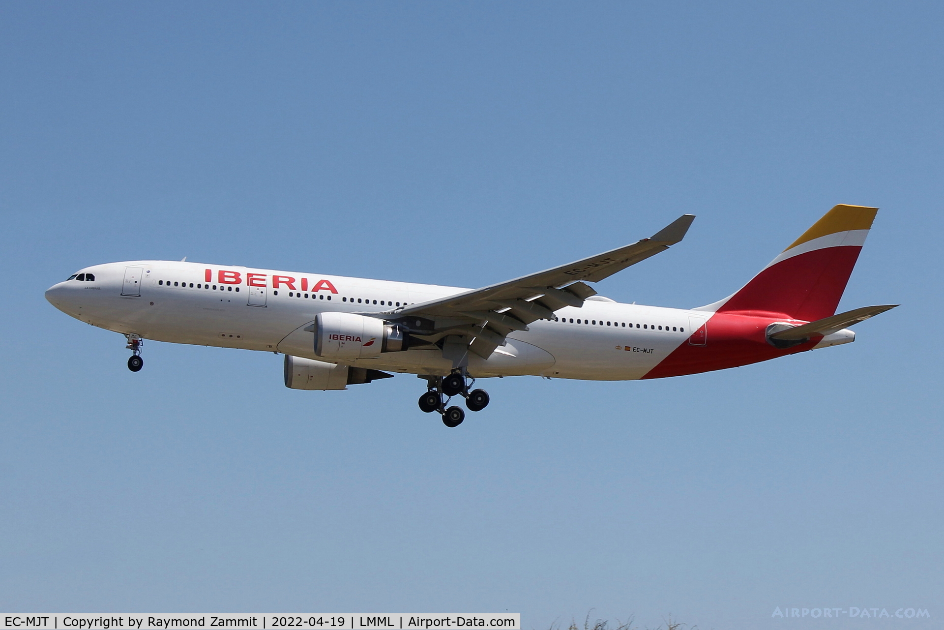 EC-MJT, 2016 Airbus A330-202 C/N 1714, A330 EC-MJT of Iberia in it's last landing in Iberia colours before being delivered to the Spanish Air Force in the all grey colour scheme in the MRTT role.