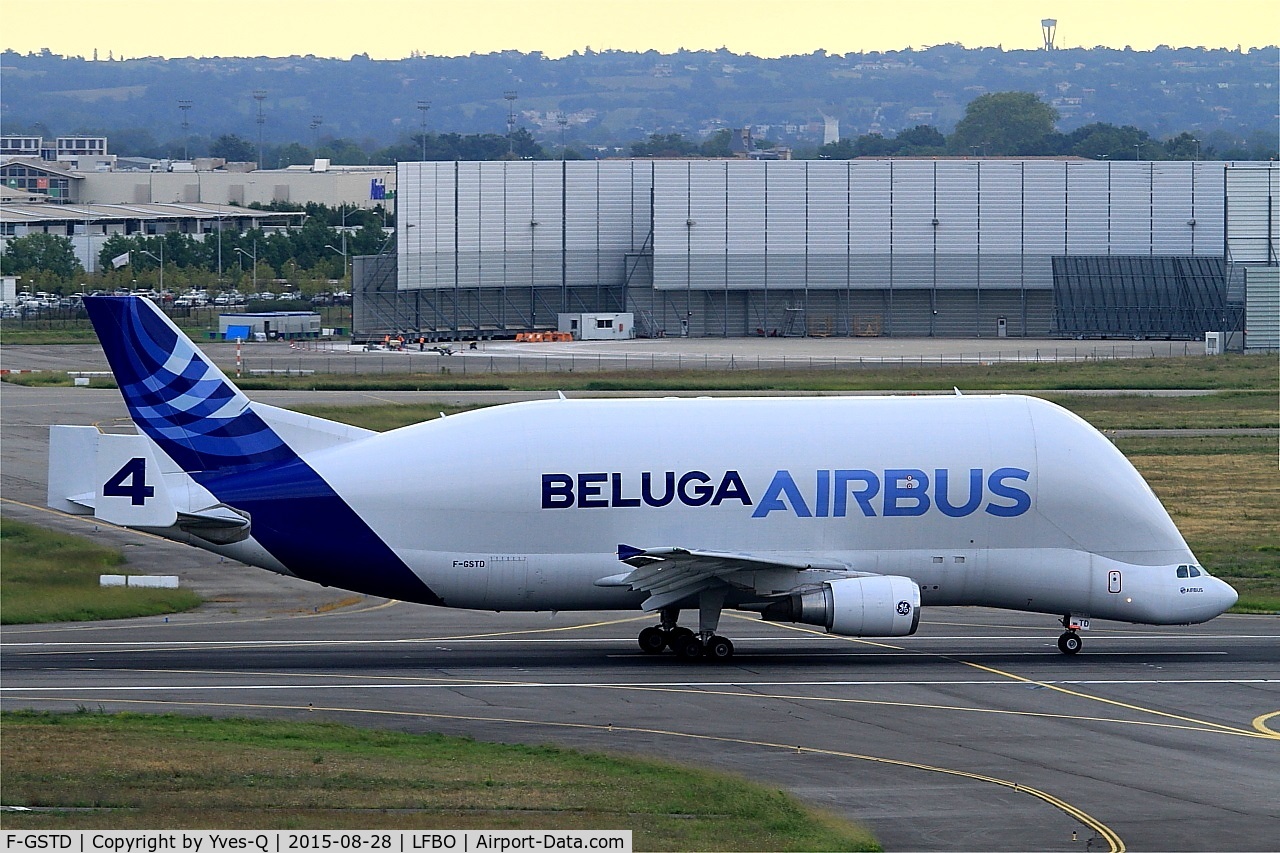 F-GSTD, 1998 Airbus A300B4-608ST Beluga C/N 776, Airbus A300B4-608ST Beluga, Take off run  rwy 14R, Toulouse Blagnac Airport (LFBO-TLS)