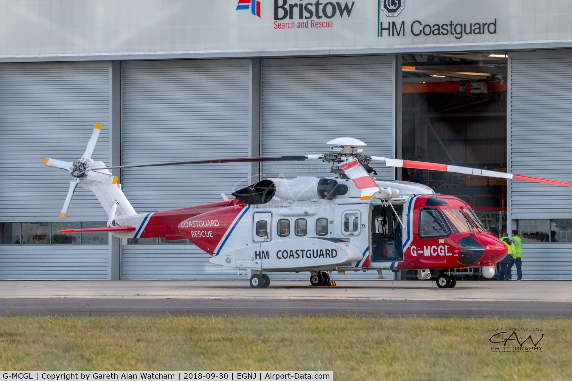 G-MCGL, 2014 Sikorsky S-92A C/N 920254, GMCGL Temporarily at Humberside Airport