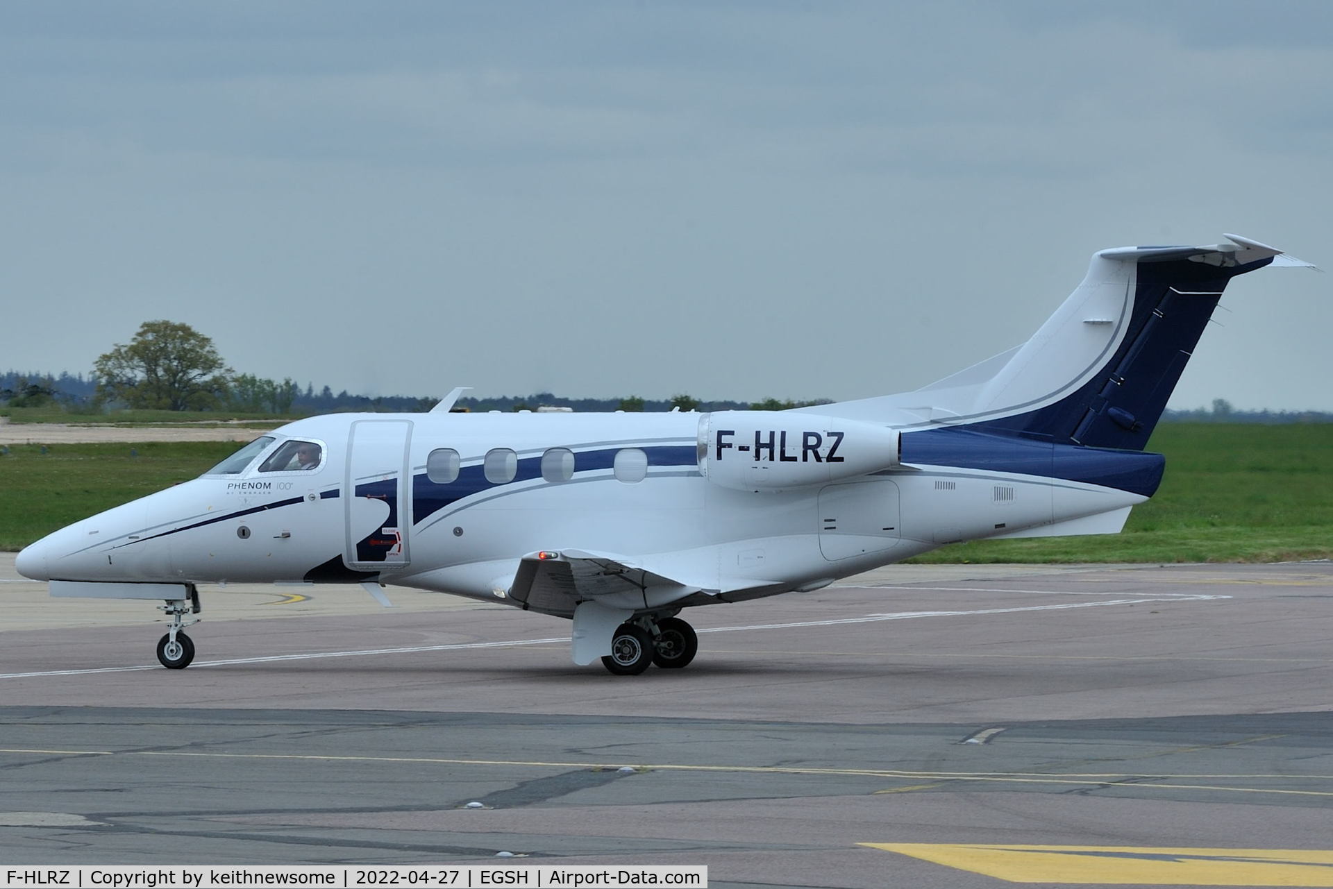 F-HLRZ, 2010 Embraer EMB-500 Phenom 100 C/N 50000165, Arriving at Norwich from Liverpool.