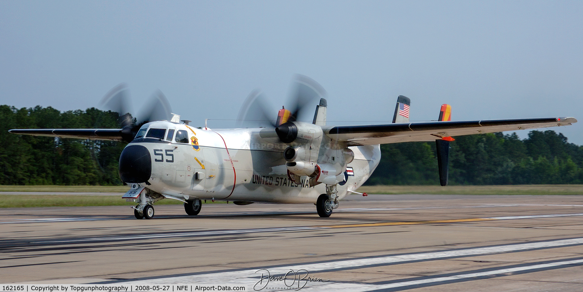 162165, Grumman C-2A Greyhound C/N 45, After a pilot change, HAWK41 taxis up for takeoff.