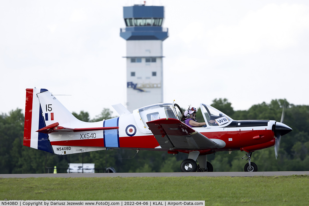 N540BD, 1973 Scottish Aviation Bulldog T.1 C/N BH120/232, Scottish Aviation Bulldog MDL 120/121  C/N BH120/232, N540BD