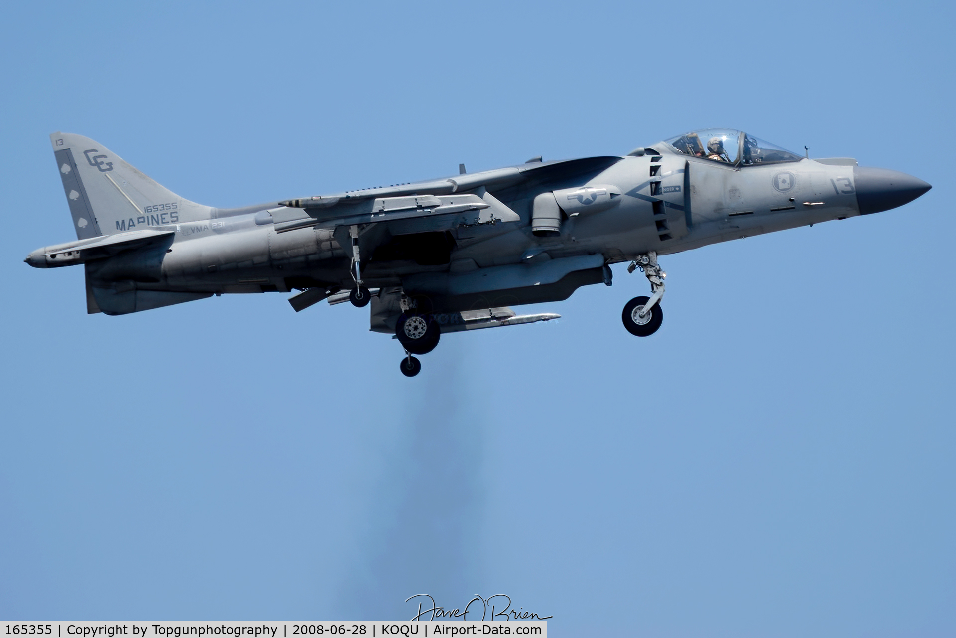 165355, Boeing AV-8B+(R)-25-MC Harrier II Plus C/N B272, Harrier demo putting in some throttle to climb out of the hover