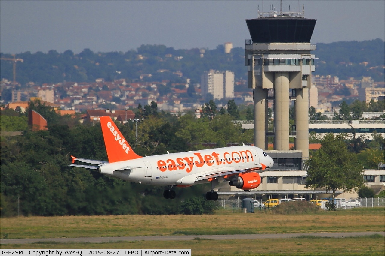 G-EZSM, 2003 Airbus A319-111 C/N 2062, Airbus A319-111, Landing rwy 14L,, Toulouse-Blagnac Airport (LFBO-TLS)