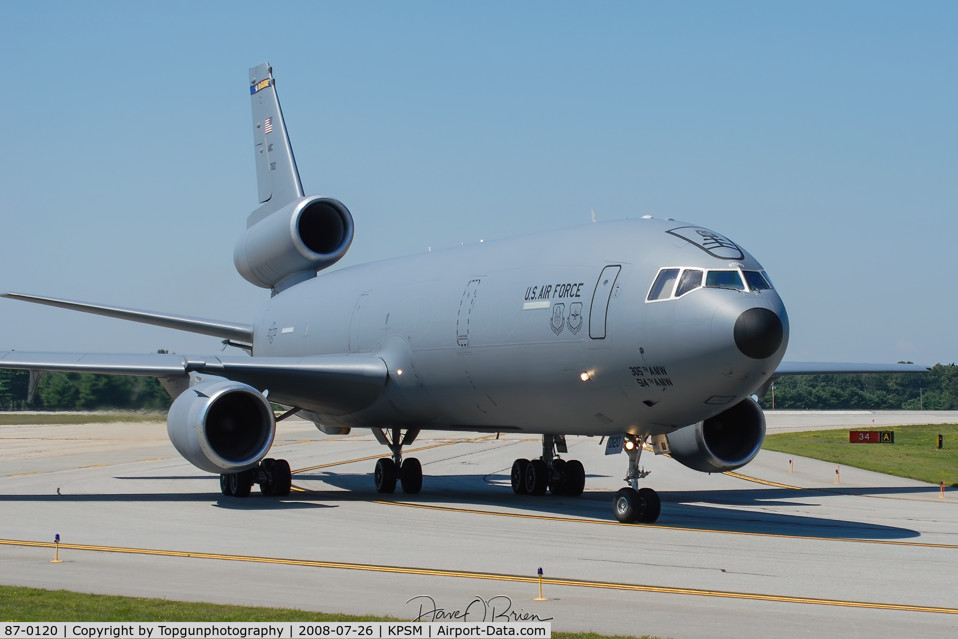 87-0120, 1987 McDonnell Douglas KC-10A Extender C/N 48306, TEAM12 taxi's off RW16