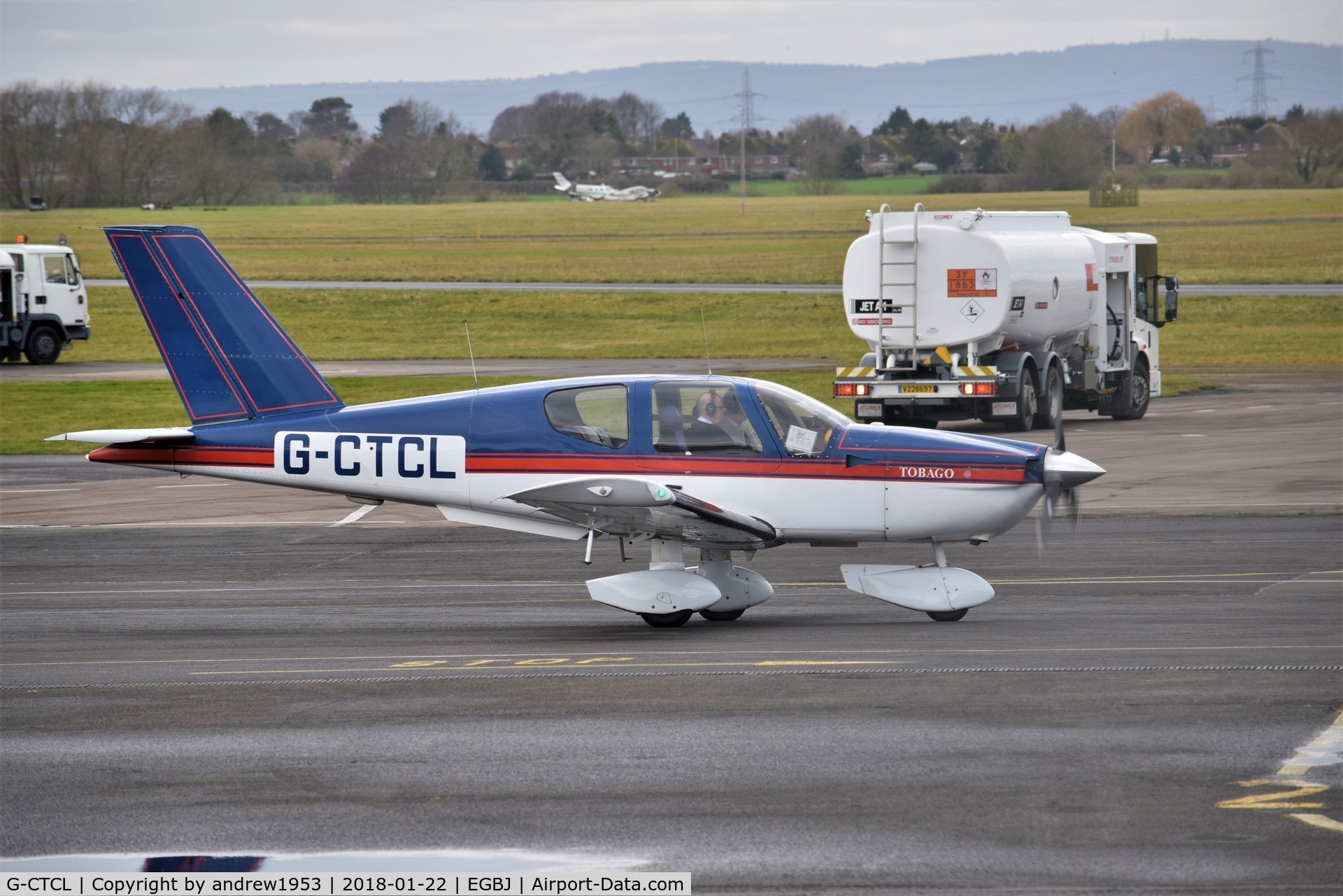 G-CTCL, 1990 Socata TB-10 Tobago C/N 1107, G-CTCL at Gloucestershire Airport.