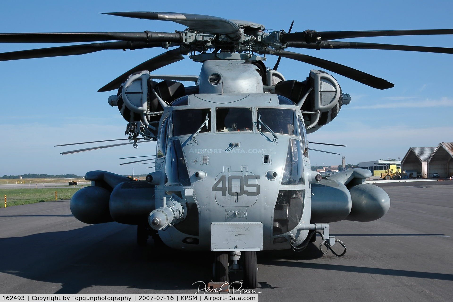162493, Sikorsky CH-53E Super Stallion C/N 65-505, head on view of the Super Stallion