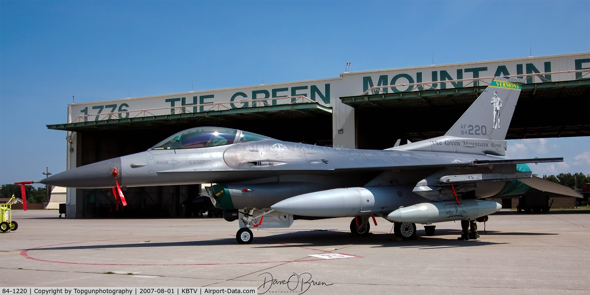 84-1220, 1984 General Dynamics F-16C Fighting Falcon C/N 5C-57, Green Mt Boys