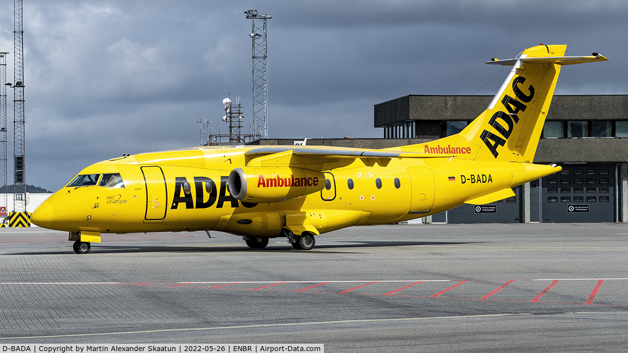 D-BADA, 1998 Fairchild Dornier 328-310 328JET C/N 3224, Taxying out for departure.