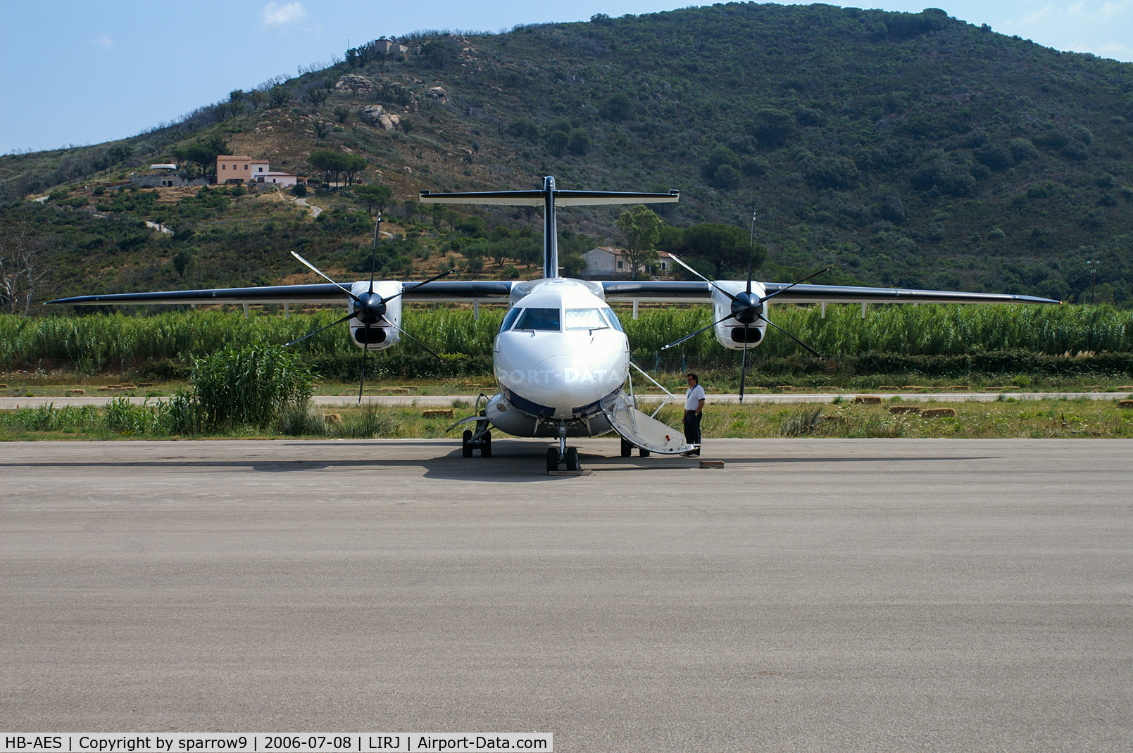 HB-AES, 1995 Dornier 328-110 C/N 3021, At Marina di Campo/Elba