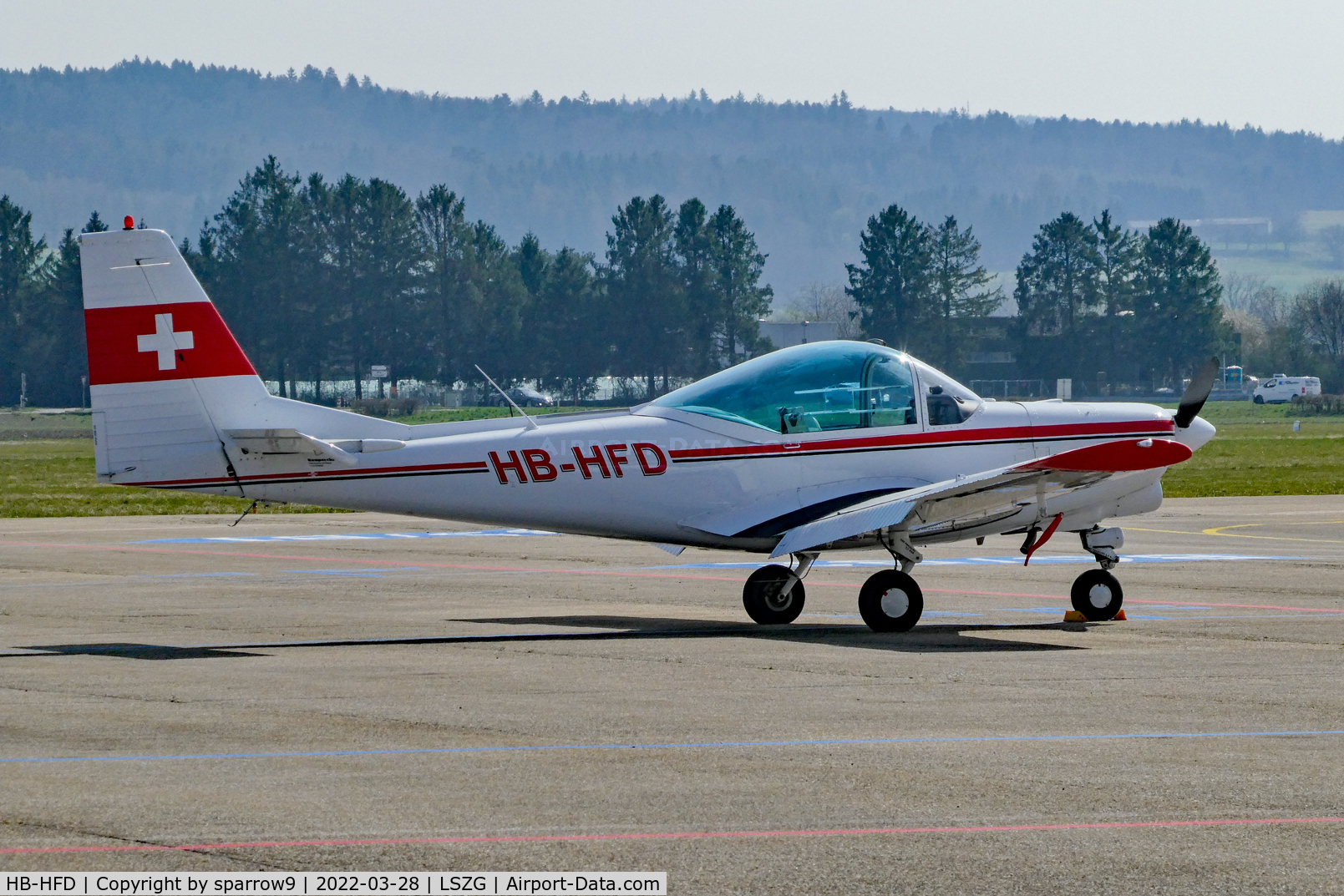 HB-HFD, 1976 FFA AS-202/18A-1 Bravo C/N 023, Parked at Grenchen