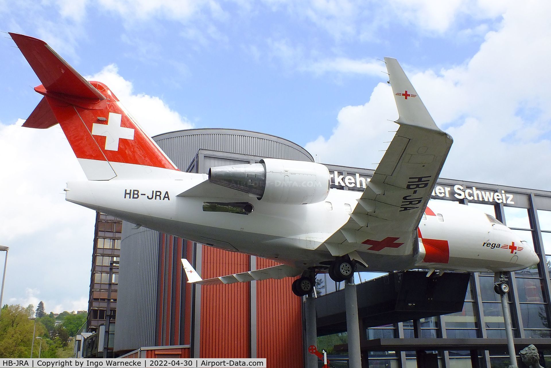 HB-JRA, 2002 Bombardier Challenger 604 (CL-600-2B16) C/N 5529, Canadair (Bombardier) CL-600-2B16 Challenger 604 at the Verkehrshaus der Schweiz, Luzern (Lucerne)