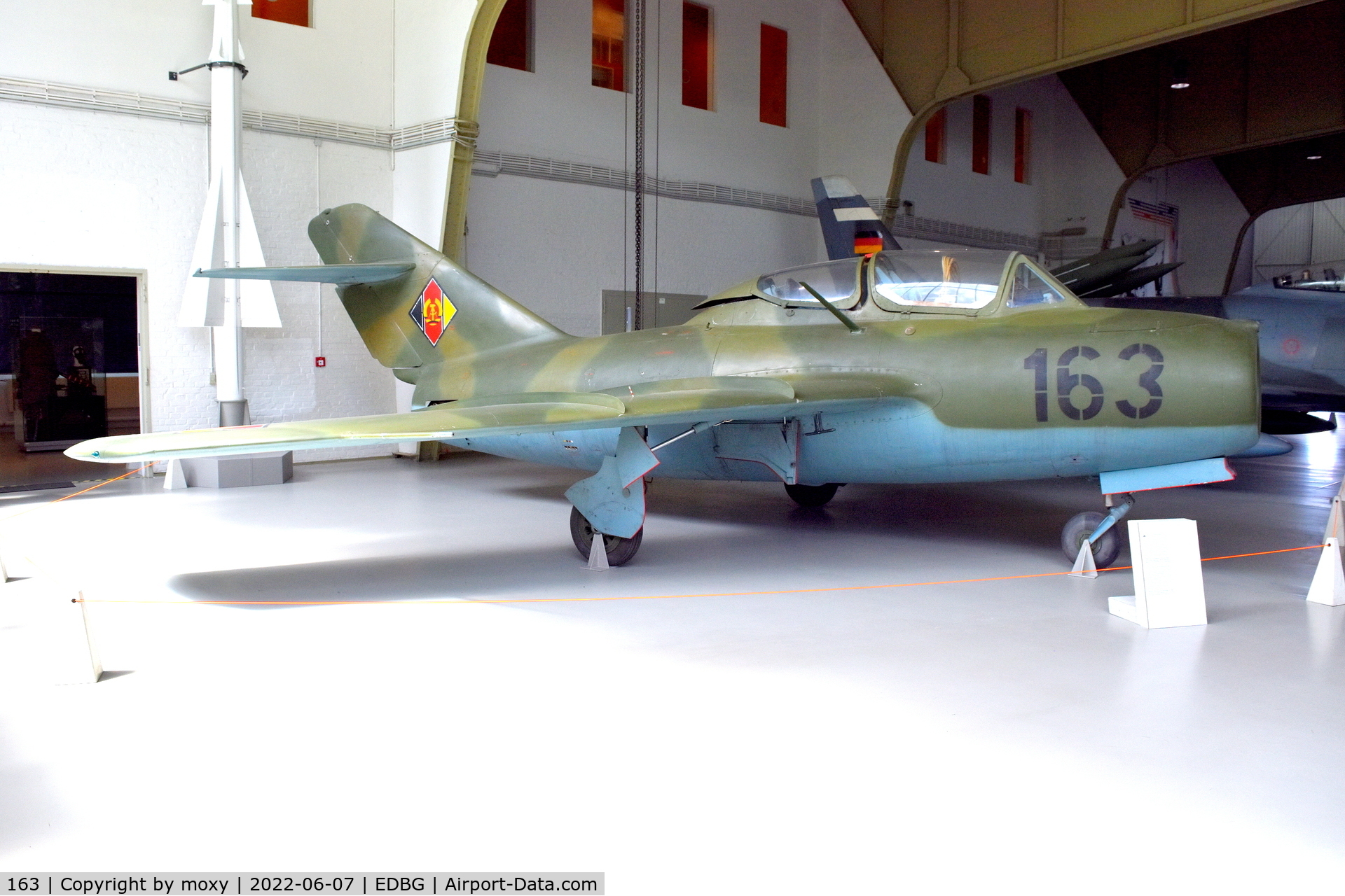 163, 1959 Mikoyan-Gurevich MiG-15 UTI C/N 922257, Mikoyan-Gurevich MiG-15 UTI at the Bundeswehr Museum of Military History – Berlin-Gatow Airfield.