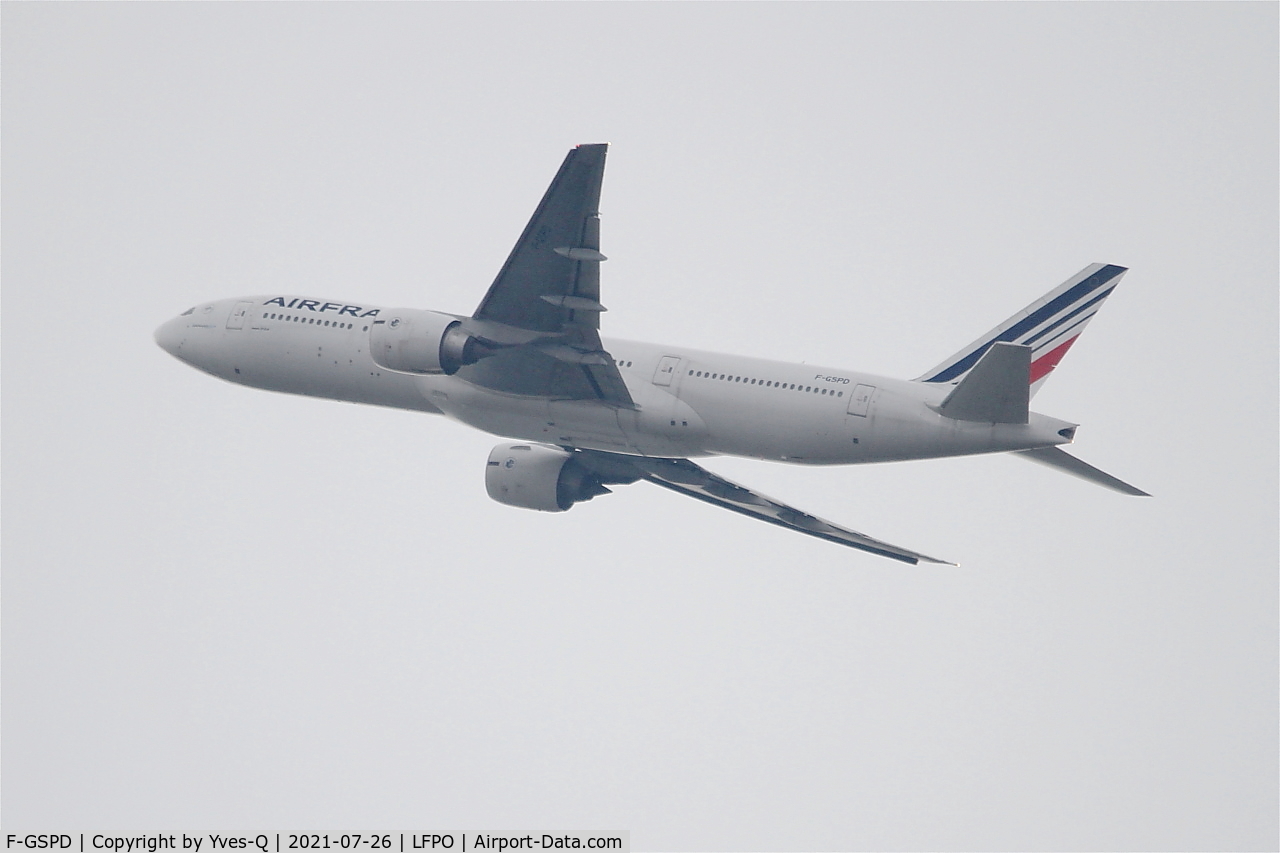 F-GSPD, 1998 Boeing 777-228/ER C/N 29005, Boeing 777-228ER, Climbing from rwy 24, Paris-Orly airport (LFPO-ORY)