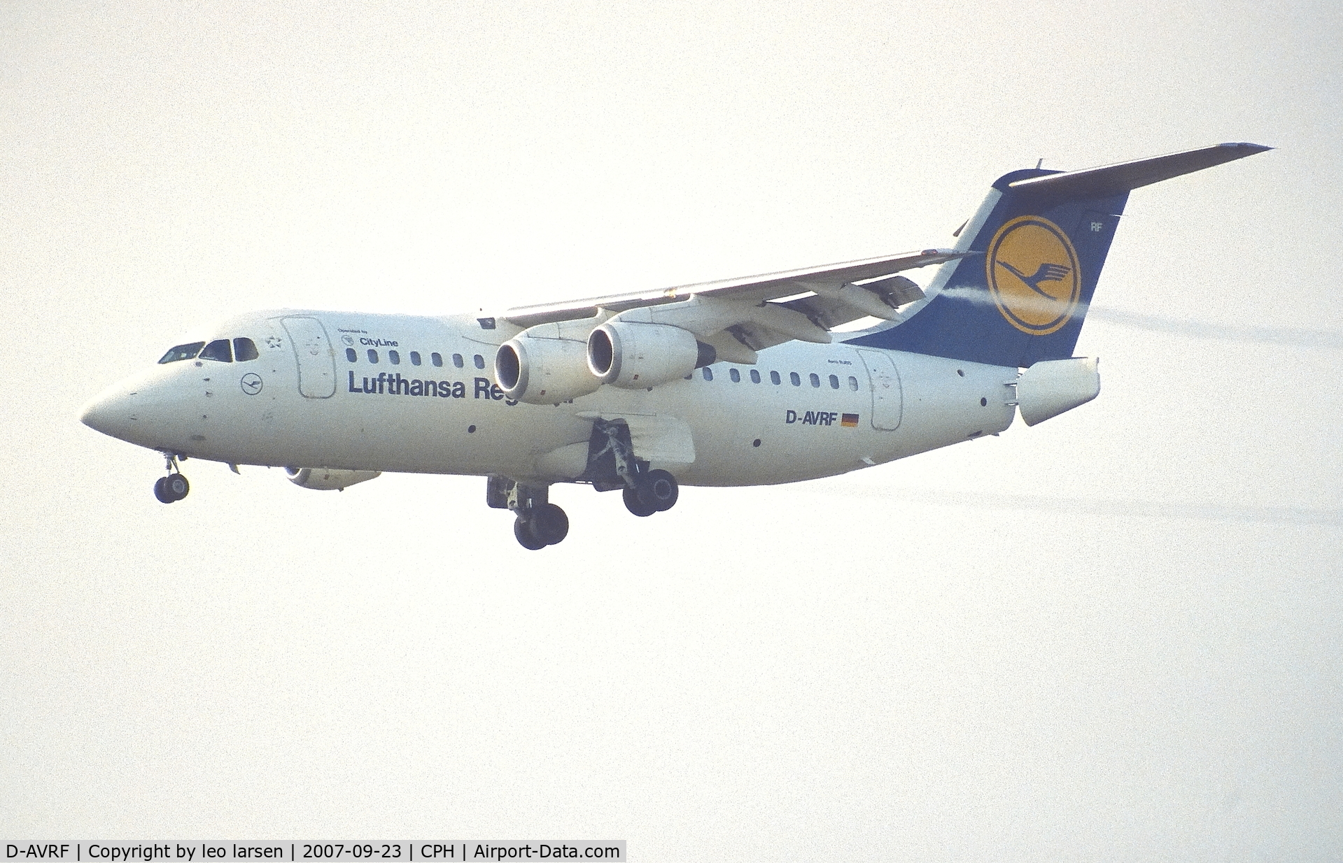 D-AVRF, 1995 British Aerospace Avro 146-RJ85 C/N E.2269, Copenhagen 23.9.2007
