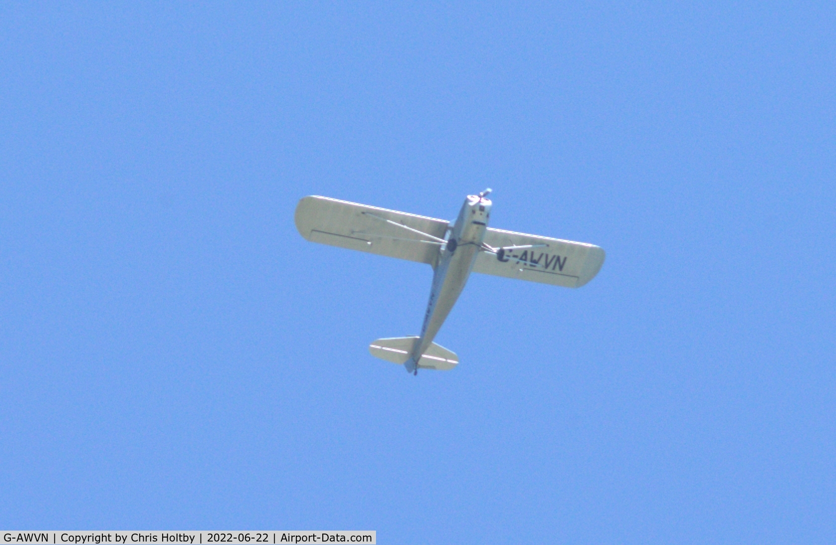 G-AWVN, 1946 Aeronca 7AC Champion C/N 7AC-6005, Over the Suffolk coast at Southwold