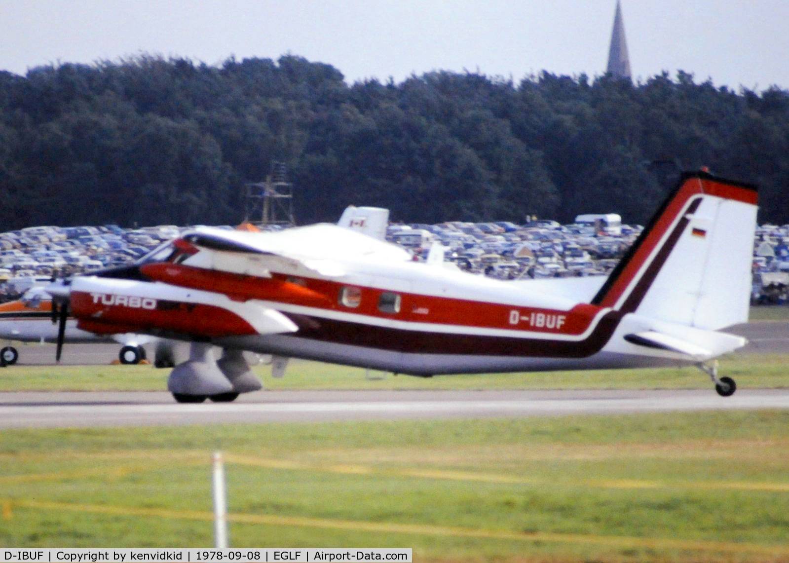 D-IBUF, 1978 Dornier Do-28D-2 Turbo Skyservant C/N 4302, At Farnborough International 1978.