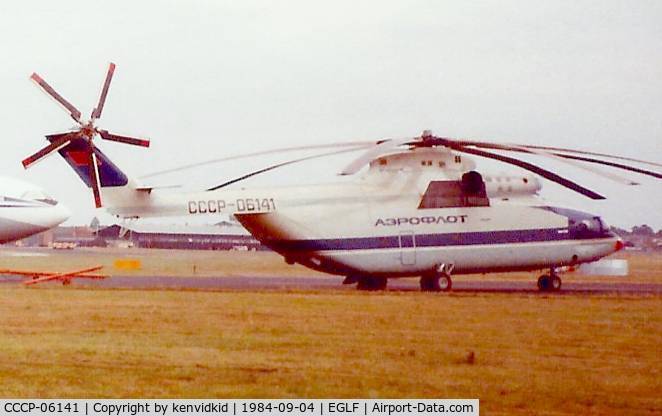 CCCP-06141, Mil Mi-26 C/N 00935232, At the 1984 Farnborough International Air Show.