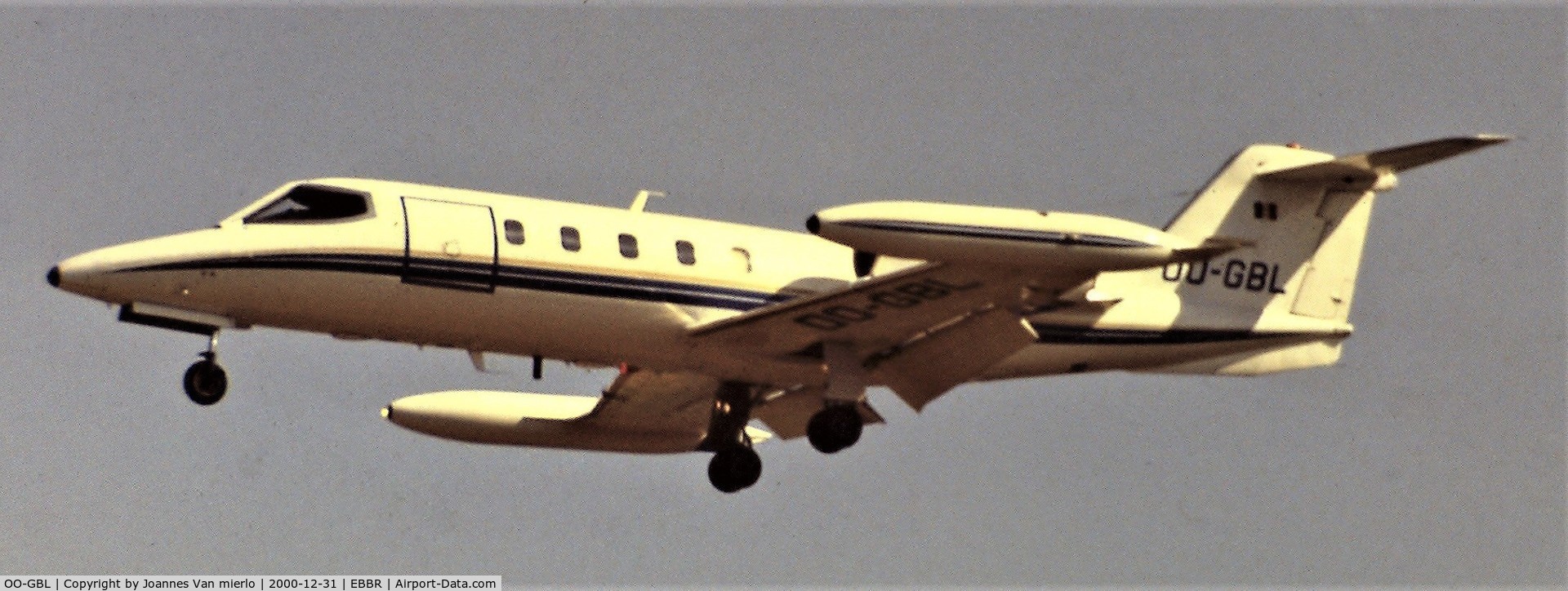 OO-GBL, 1980 Learjet 35A C/N 284, Slide scan