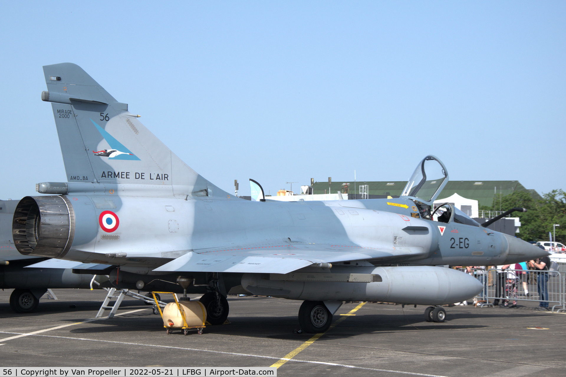 56, Dassault Mirage 2000-5F C/N 256, Dassault Mirage 2000-5F fighter of the French Air Force at BA709 Cognac - Châteaubernard Air Base, France, 21 may 2022